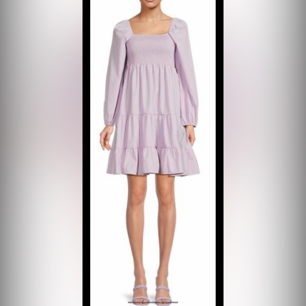 70/21 Tiered Smocked Lavender Women's Dress - Picture 3 of 11
